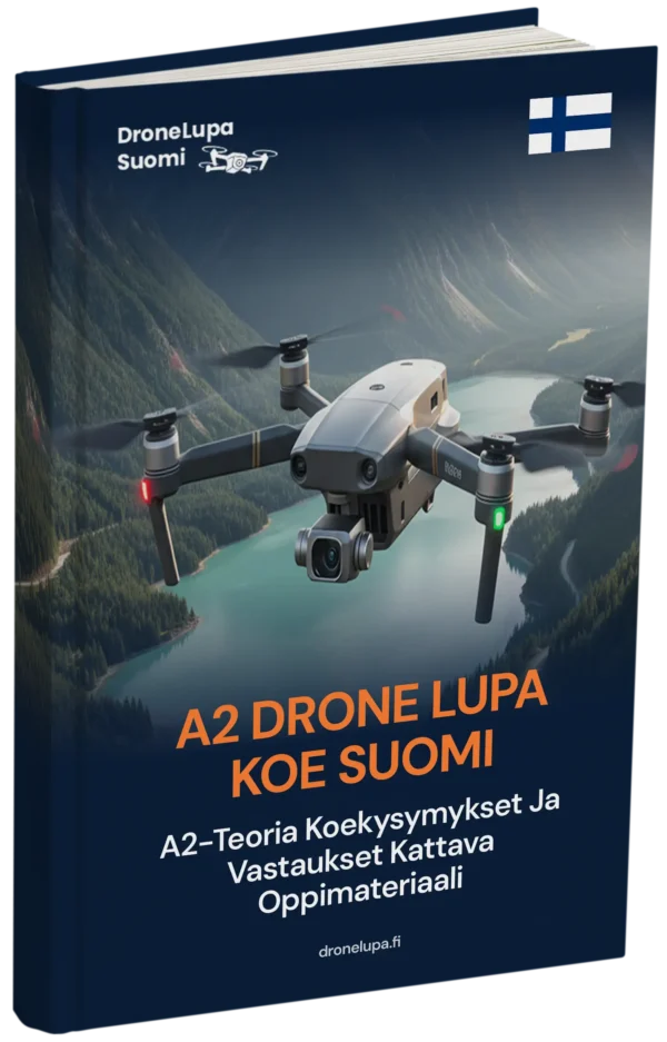 Drone-lupa A2 -koe Suomi – Syventävä teoria, kattavat materiaalit ja yli 500 koetyylistä kysymystä ja vastausta