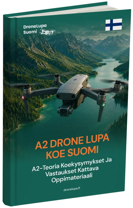 Drone-lupa A2 -koe Suomi – Syventävä teoria, kattavat materiaalit ja yli 500 koetyylistä kysymystä ja vastausta